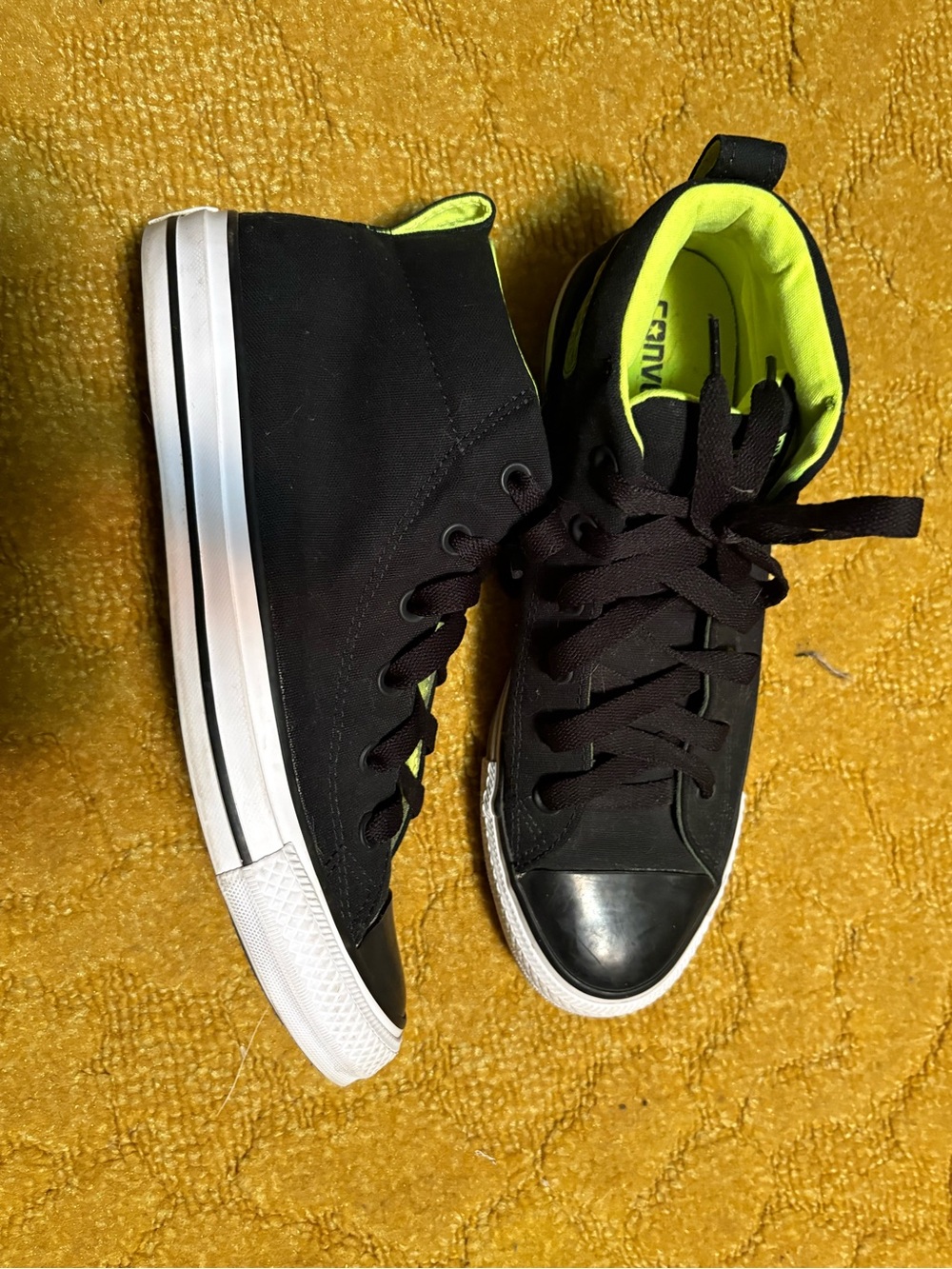 Converse All Star Men's Low Top Lace Up Sneakers Black Green White 154881F - Picture 3 of 5